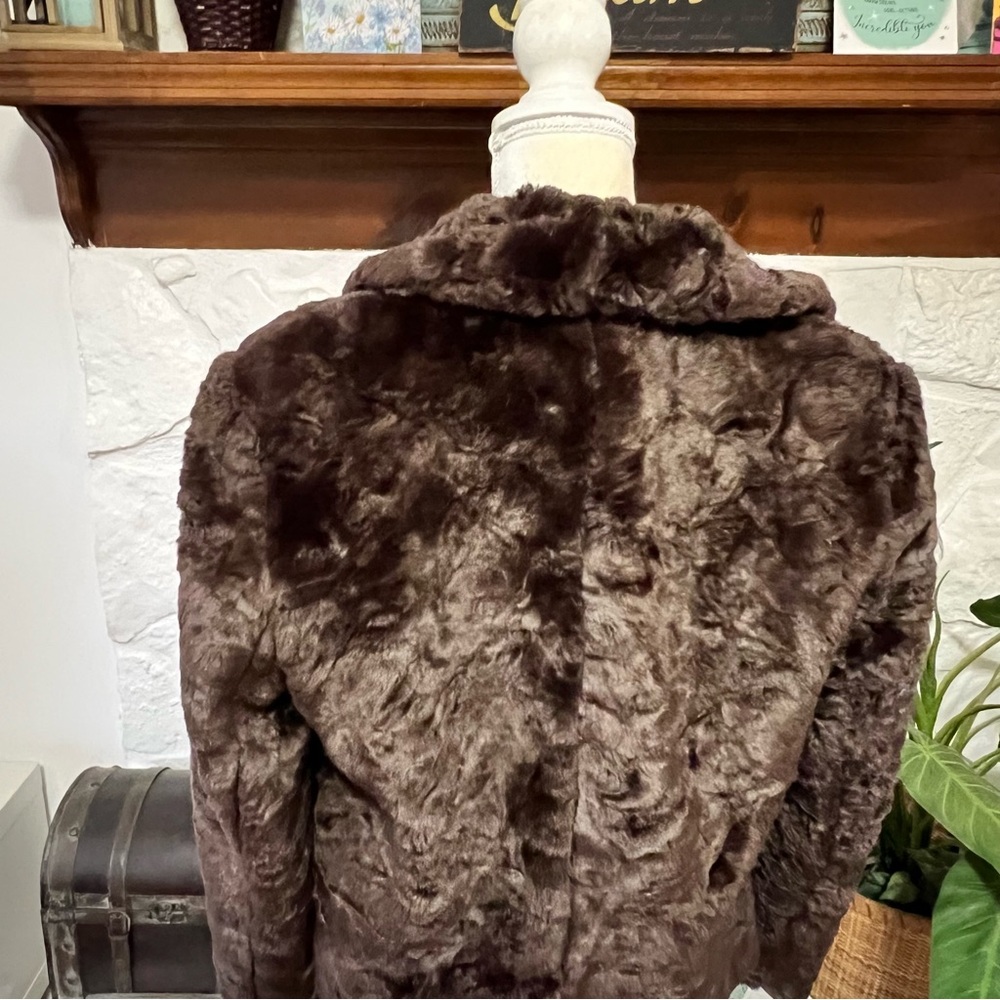 Style & Company Faux Fur Teddy Bear Jacket Chocolate Brown Women’s Size M - Picture 7 of 11